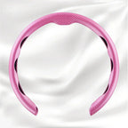 Nexi Customized Car Logo Breathable Ultra-thin 5D Leather & Carbon Car Steering Wheel Cover Universal Fit