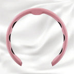 Nexi Customized Car Logo Breathable Ultra-thin 5D Leather & Carbon Car Steering Wheel Cover Universal Fit